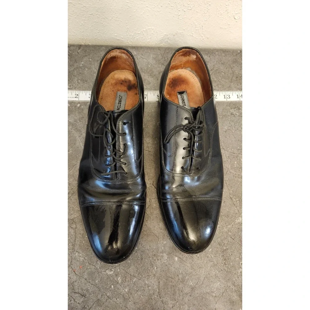 Johnston‎ & Murphy Optima Comfort Dress Shoes Men's 10.5 Black Leather Oxford